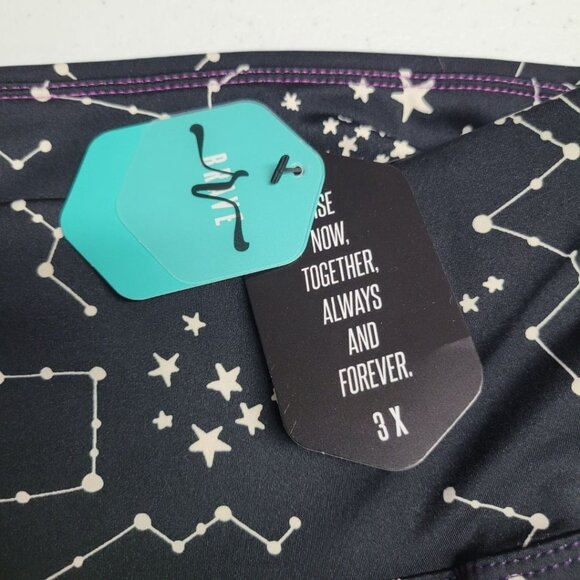 Lularoe Rise Athletic Leggings Constellation Workout Womens Plus Size 3X Pink - Picture 3 of 6